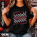 0636 Checkered Wrestling Mascot Tee