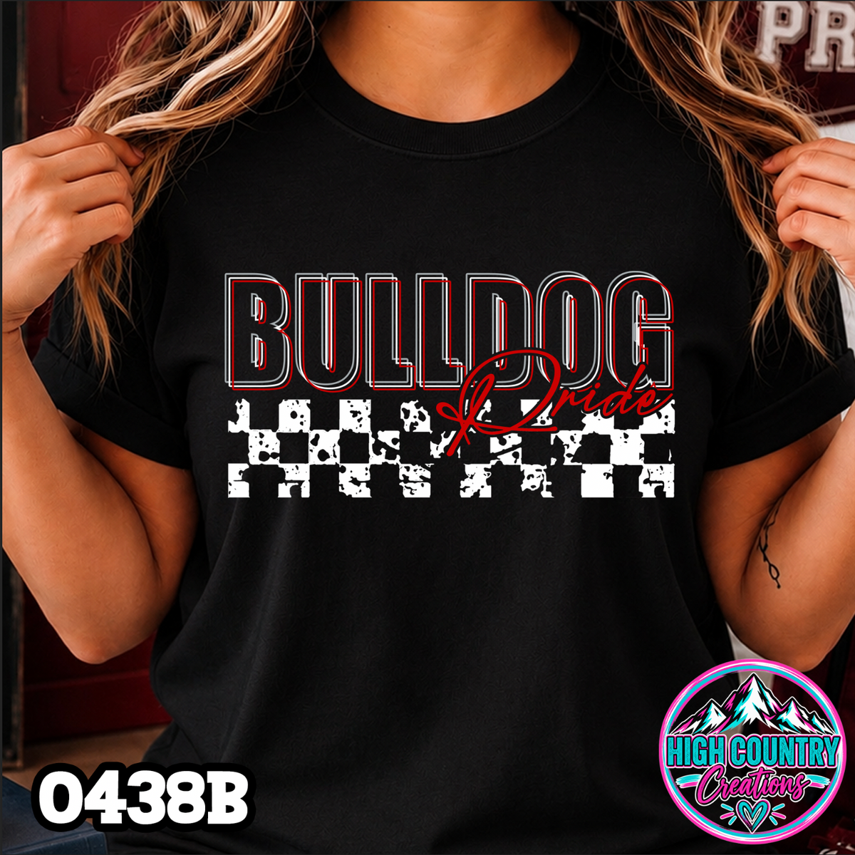 0438B 3D Mascot Pride Tee CHECKER