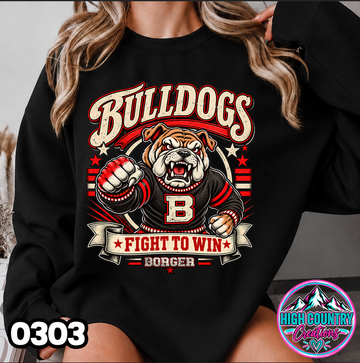 0303 FIGHT TO WIN MASCOT SWEATER