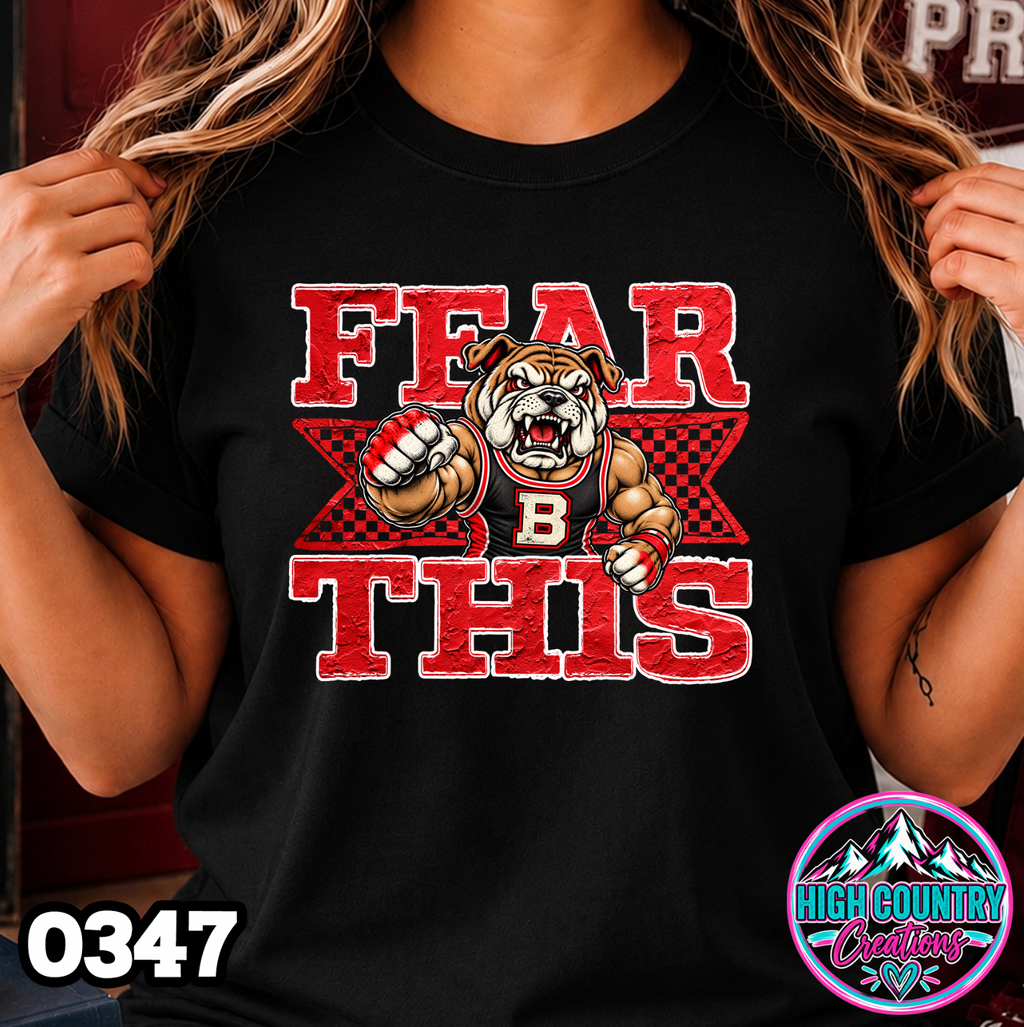 0347 FEAR THIS Wrestling Tee