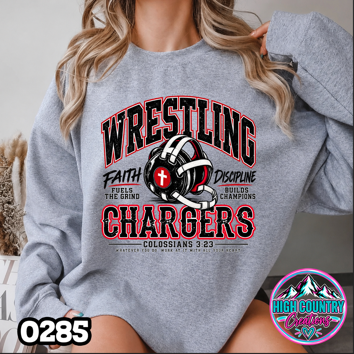 0285 Mascot Wrestling Faith Sweater