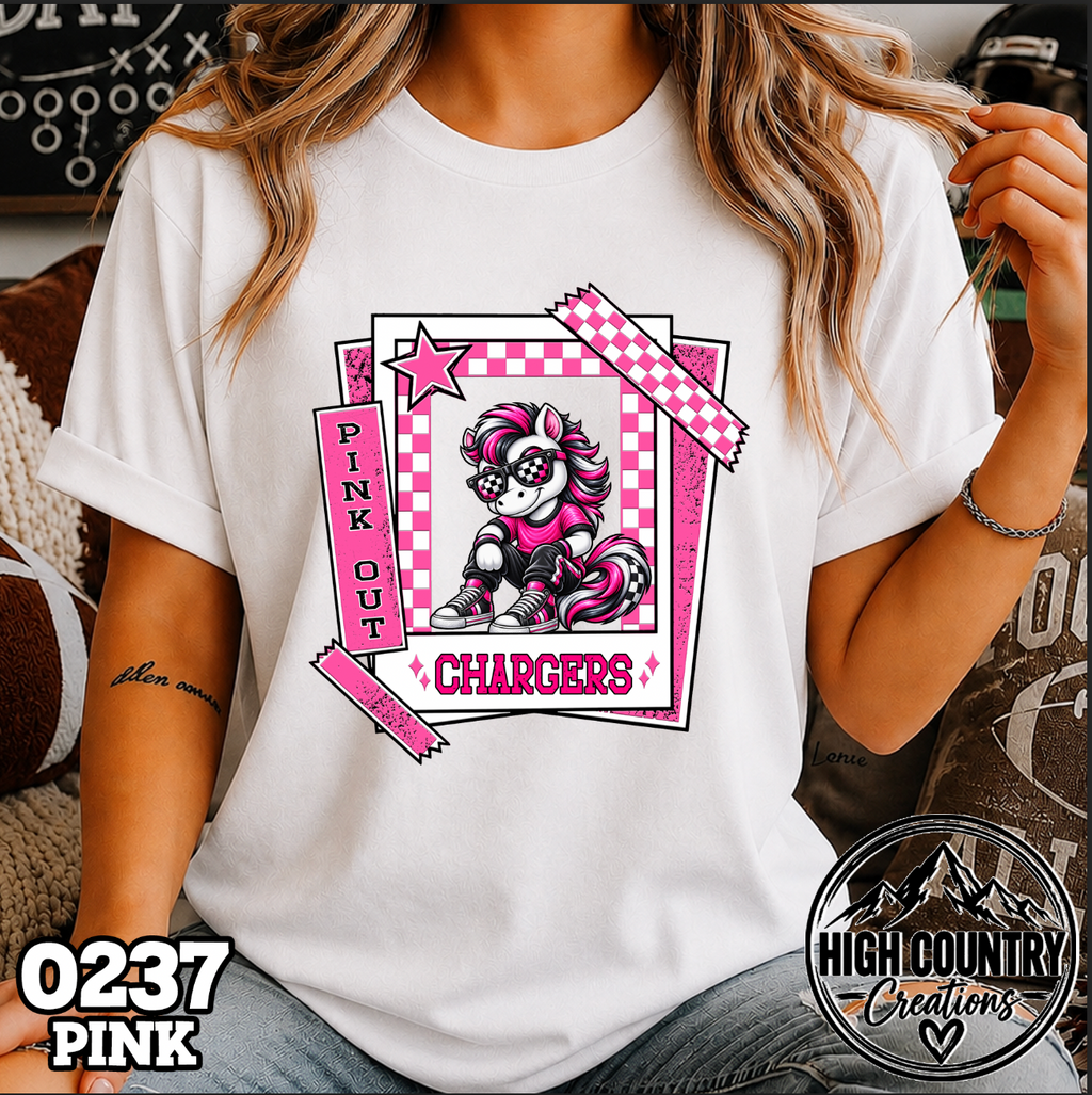 0237 Pink Out Framed Mascot