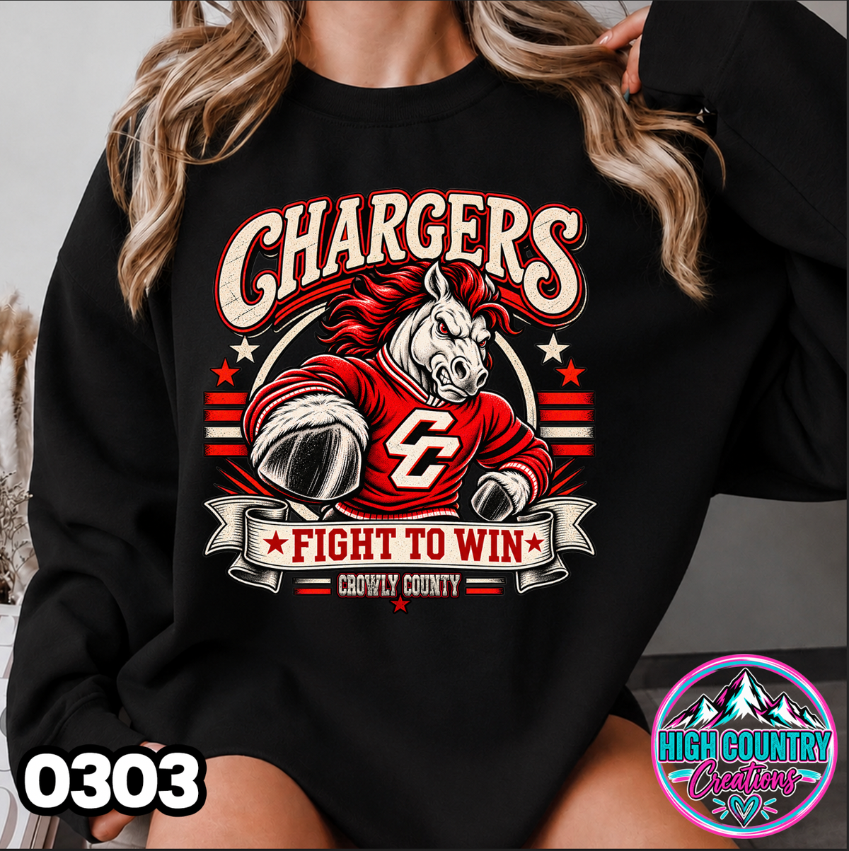 0303 FIGHT TO WIN MASCOT SWEATER