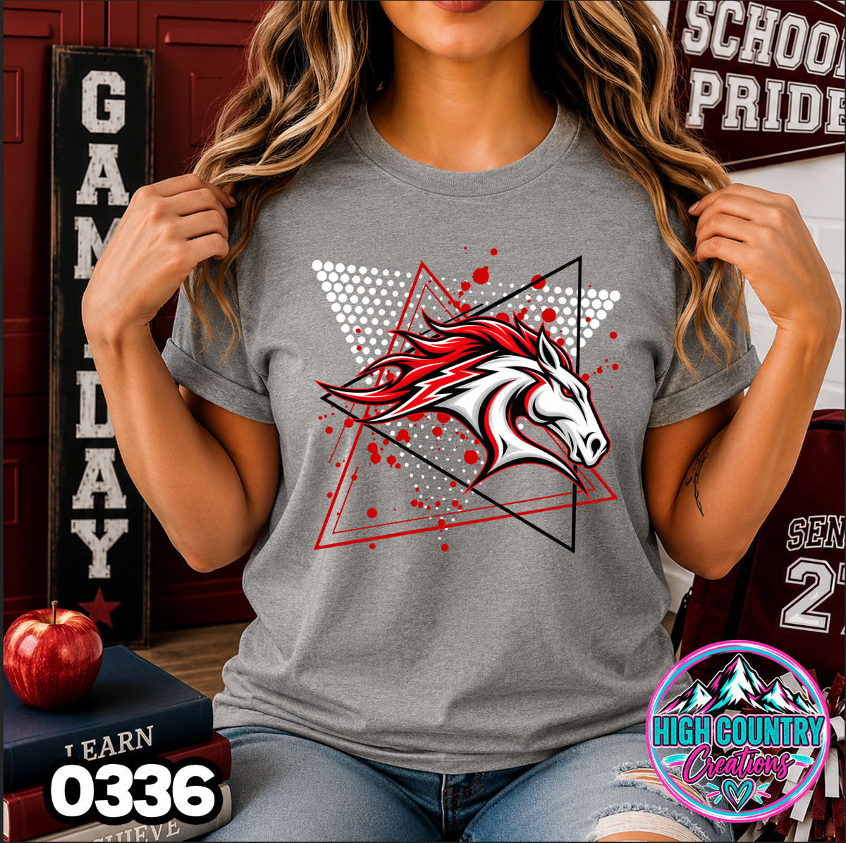 0336 Retro Triangle Mascot Tee