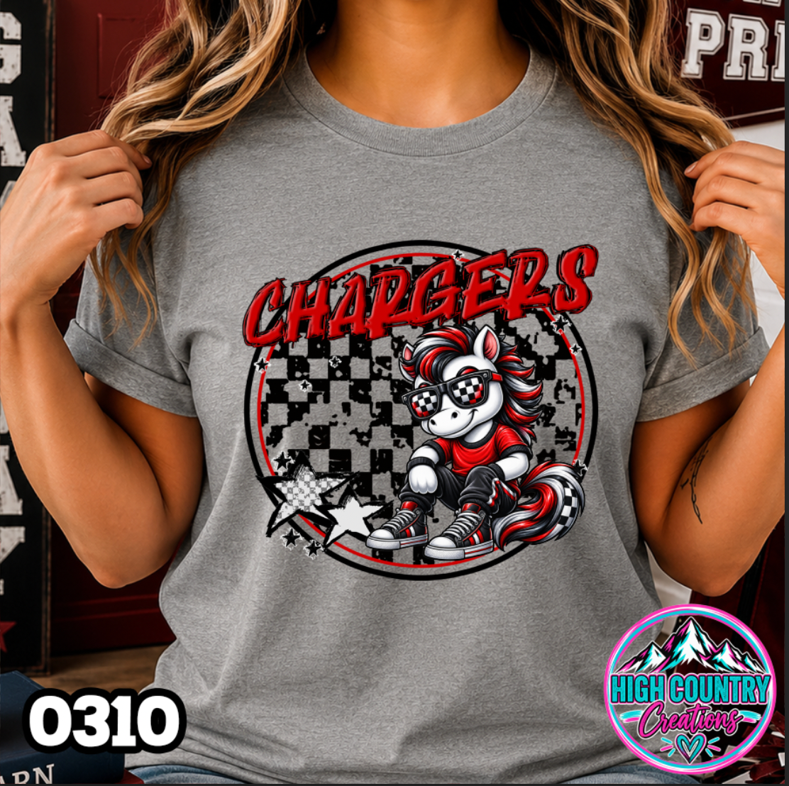 0310 Checkered Kids Mascot Tee