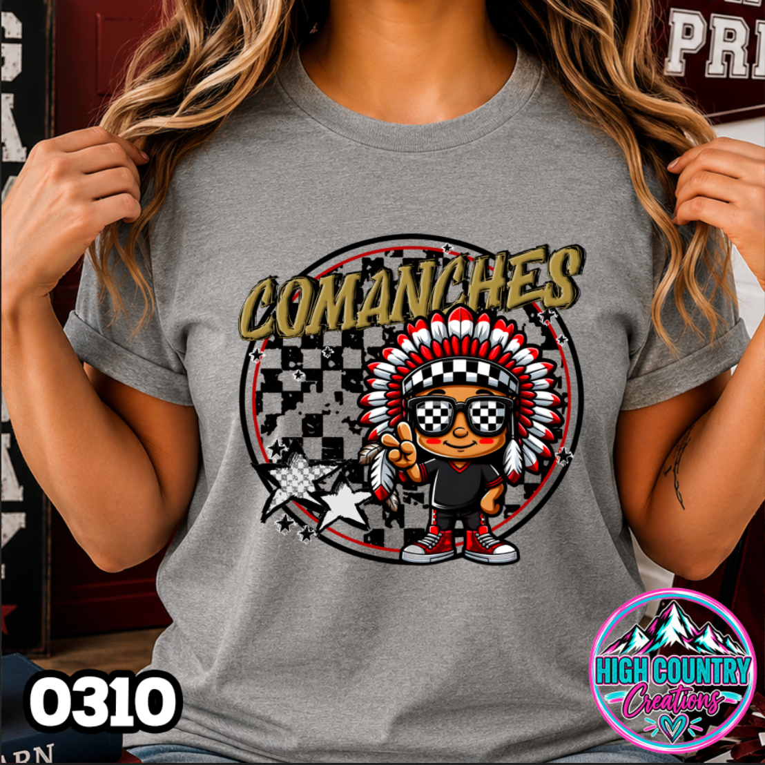 0310 Checkered Kids Mascot Tee