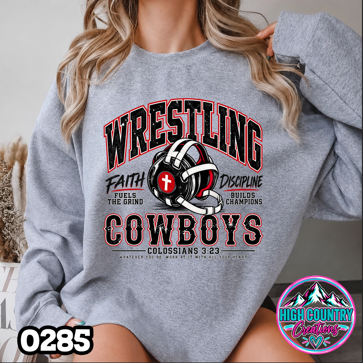 0285 Mascot Wrestling Faith Sweater