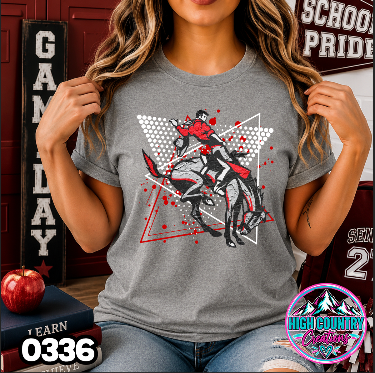 0336 Retro Triangle Mascot Tee