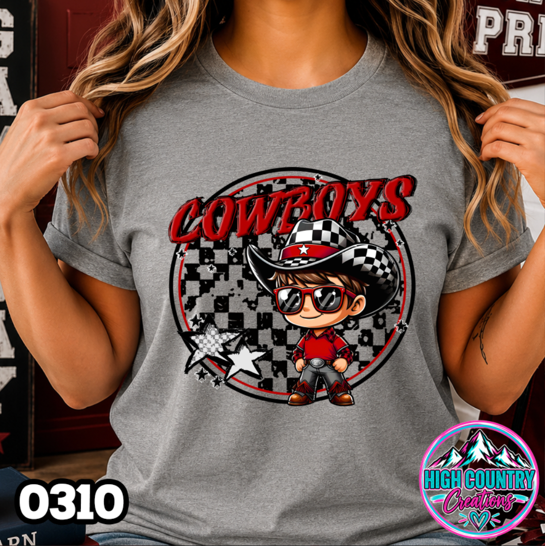 0310 Checkered Kids Mascot Tee