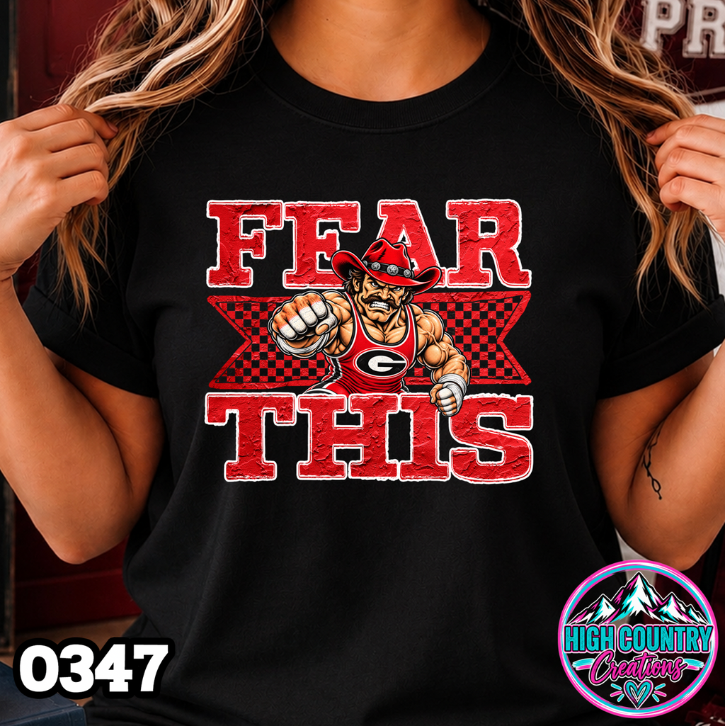 0347 FEAR THIS Wrestling Tee