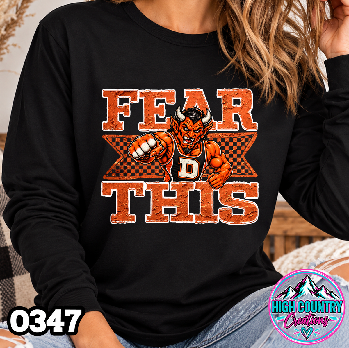 0347 FEAR THIS Wrestling Tee