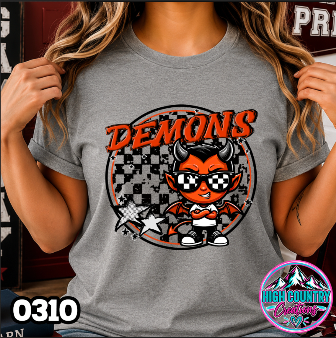 0310 Checkered Kids Mascot Tee