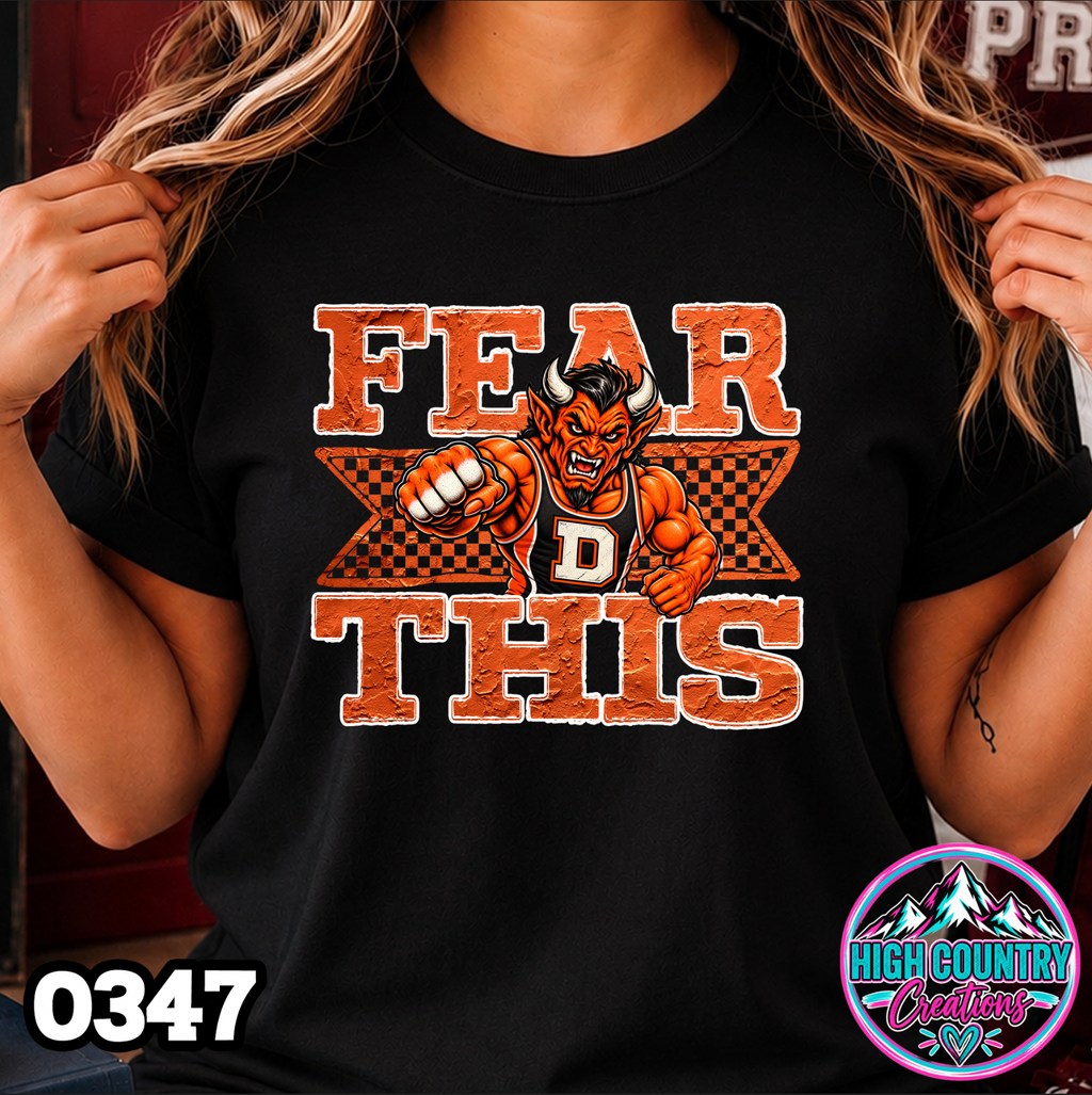 0347 FEAR THIS Wrestling Tee
