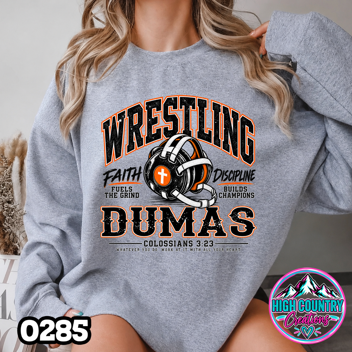 0285 Mascot Wrestling Faith Sweater