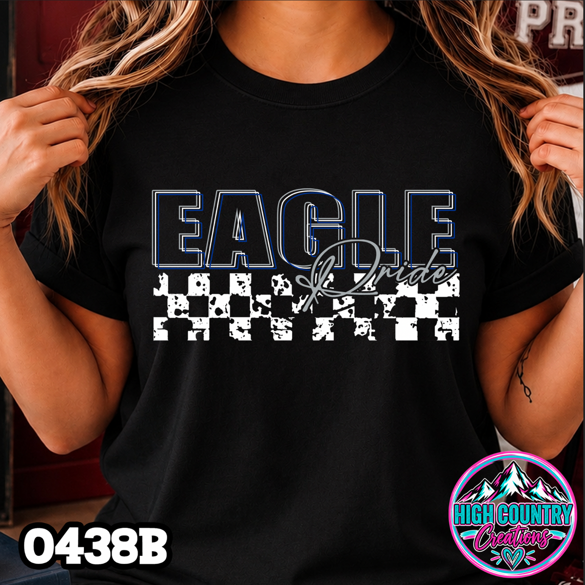 0438B 3D Mascot Pride Tee CHECKER