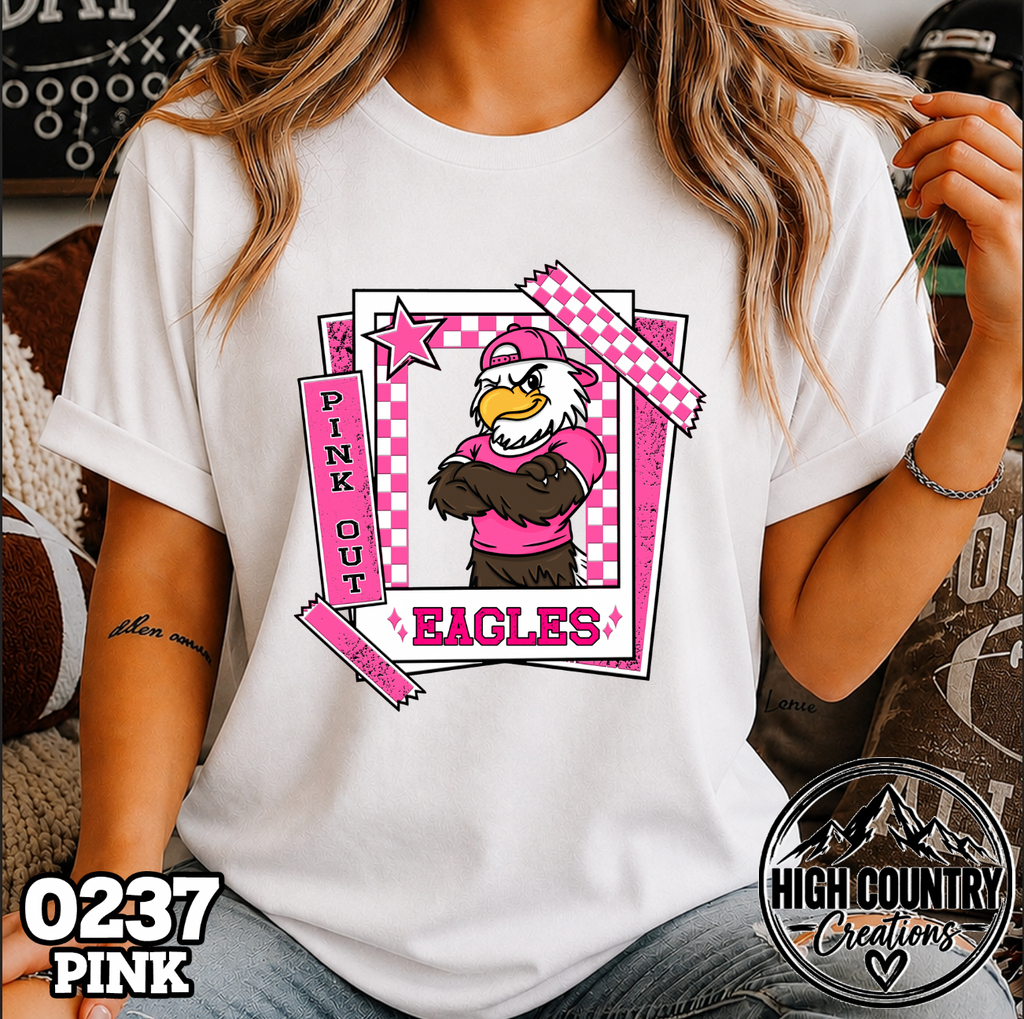 0237 Pink Out Framed Mascot
