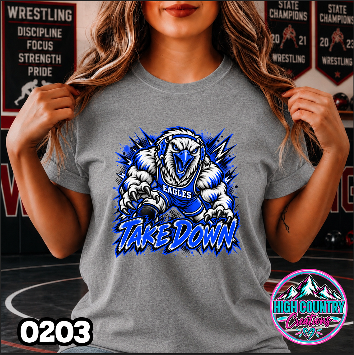 0203 TAKEDOWN AI Wrestling Mascot