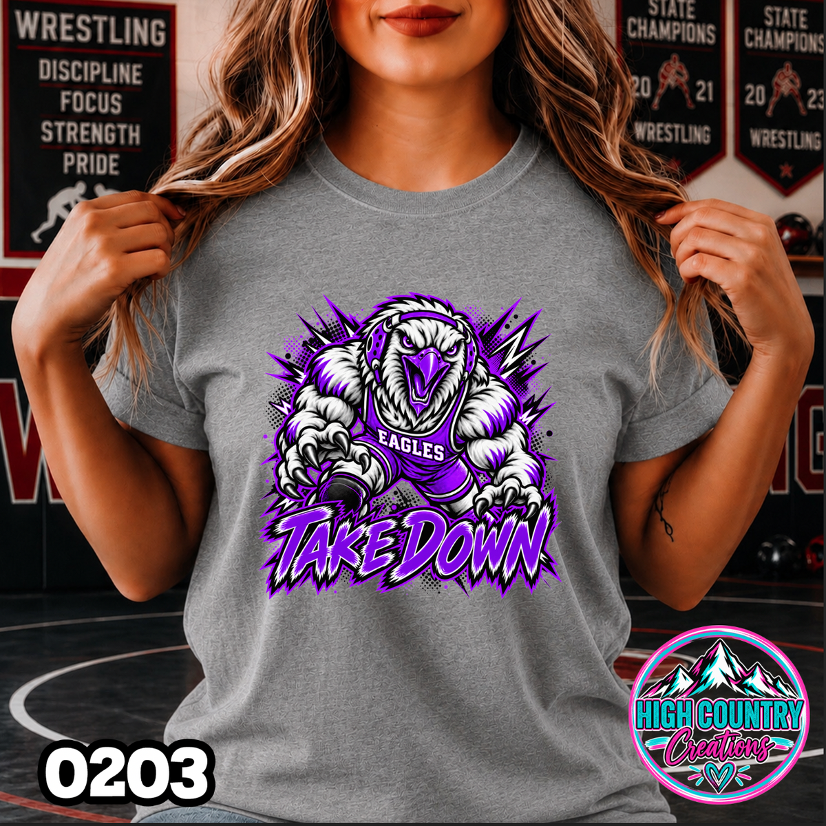 0203 TAKEDOWN AI Wrestling Mascot
