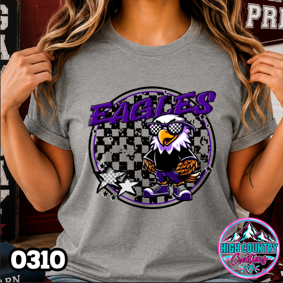 0310 Checkered Kids Mascot Tee