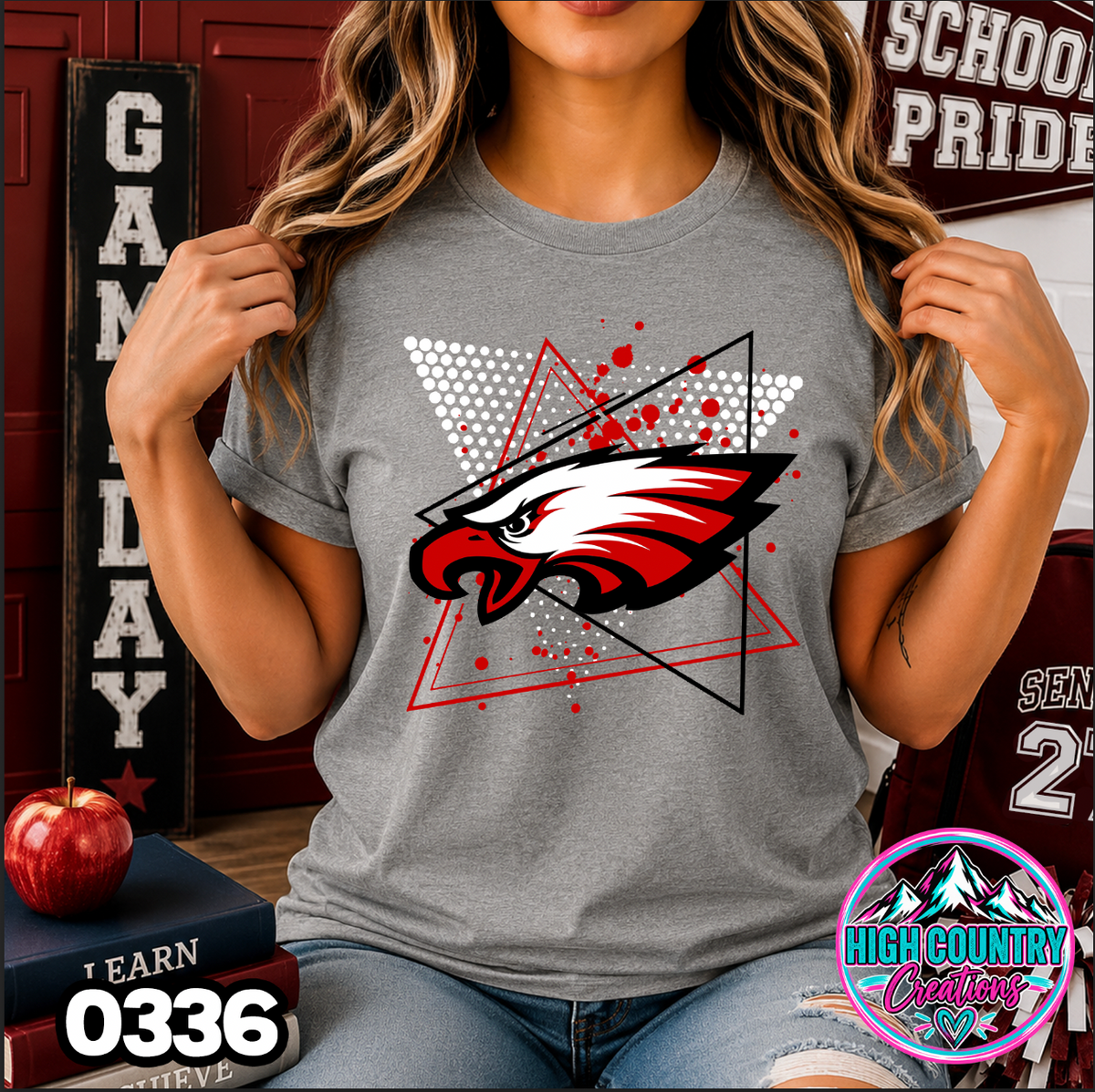 0336 Retro Triangle Mascot Tee