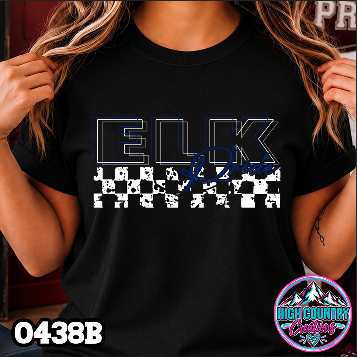0438B 3D Mascot Pride Tee CHECKER