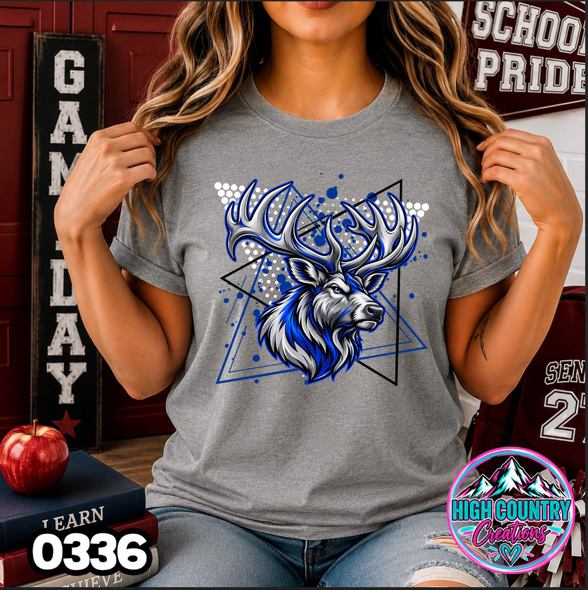 0336 Retro Triangle Mascot Tee