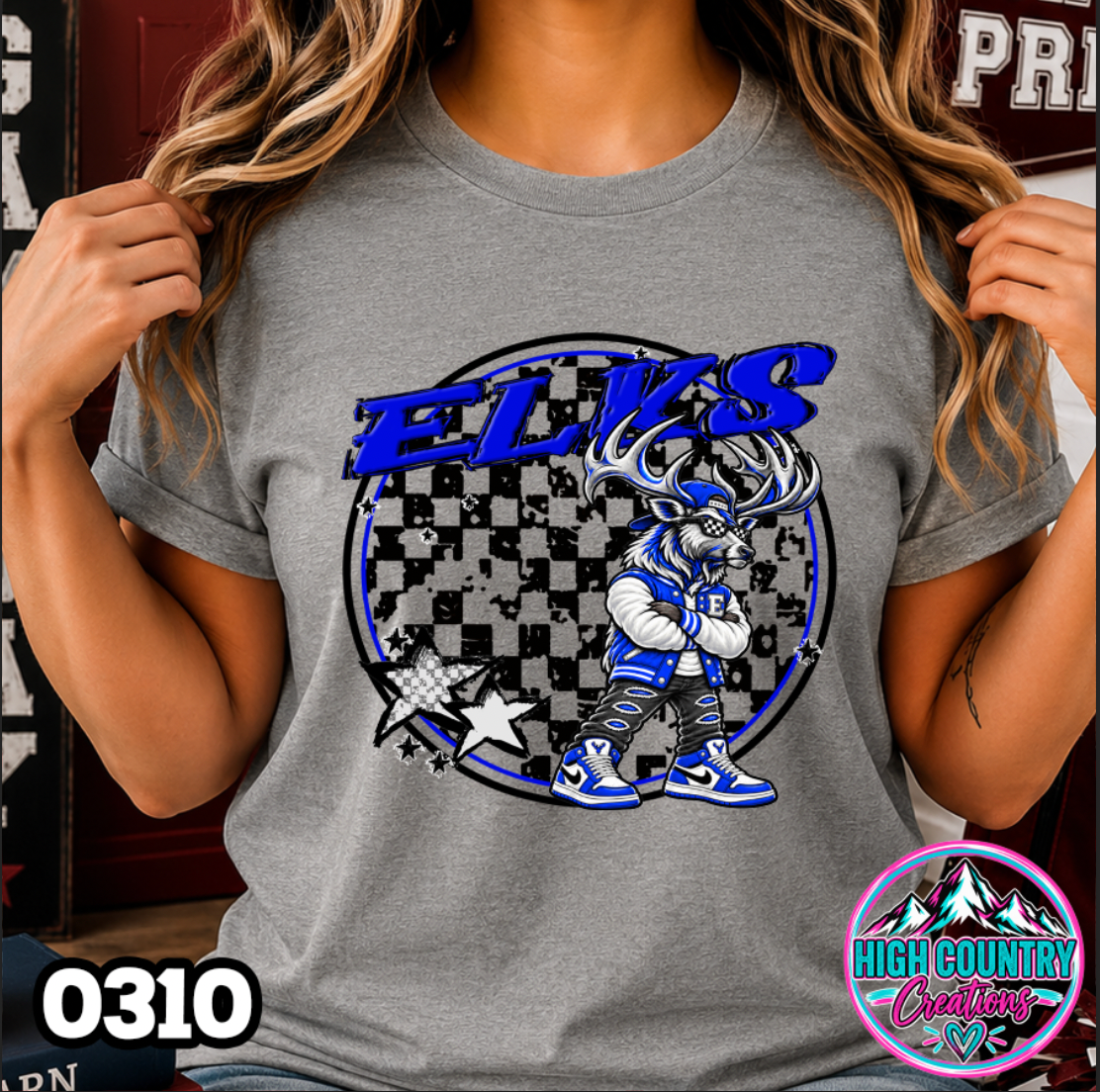 0310 Checkered Kids Mascot Tee