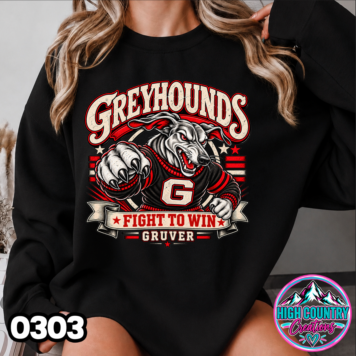 0303 FIGHT TO WIN MASCOT SWEATER