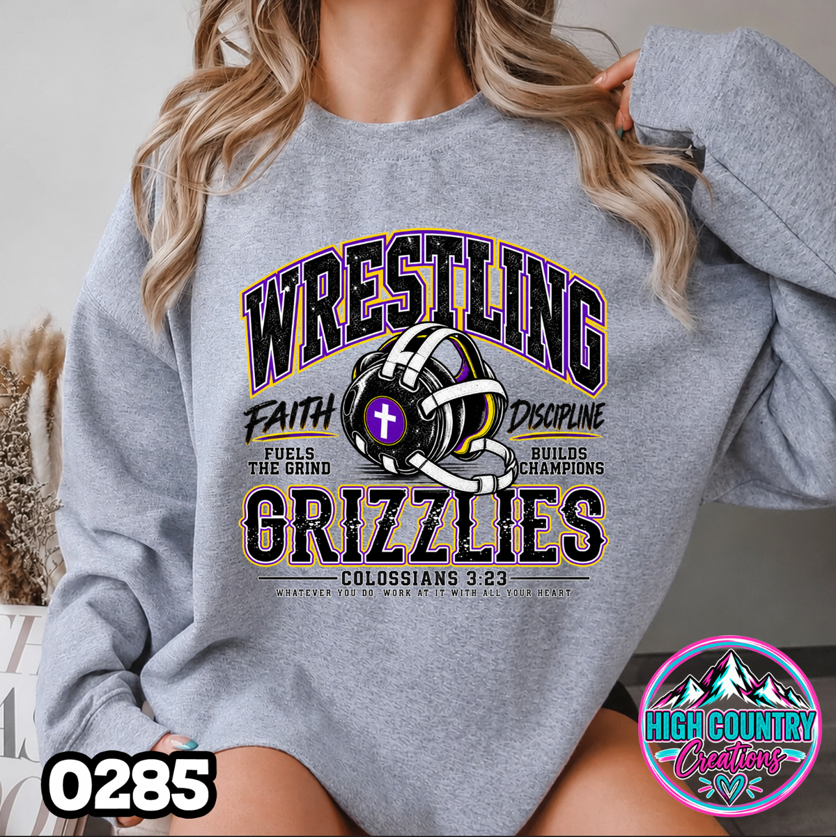 0285 Mascot Wrestling Faith Sweater