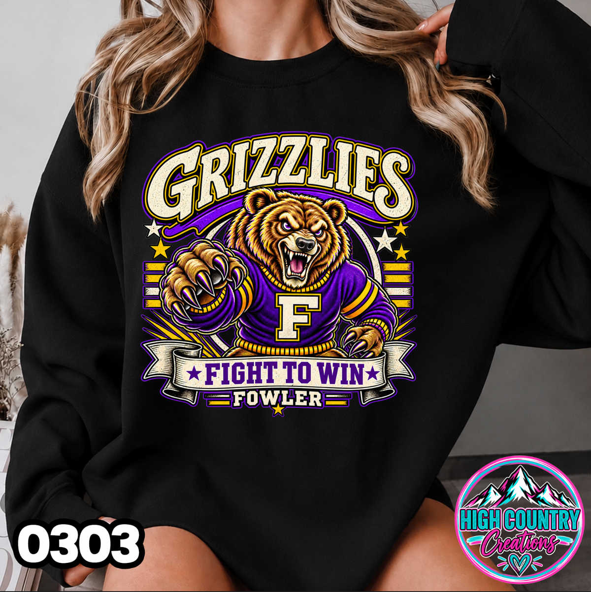 0303 FIGHT TO WIN MASCOT SWEATER