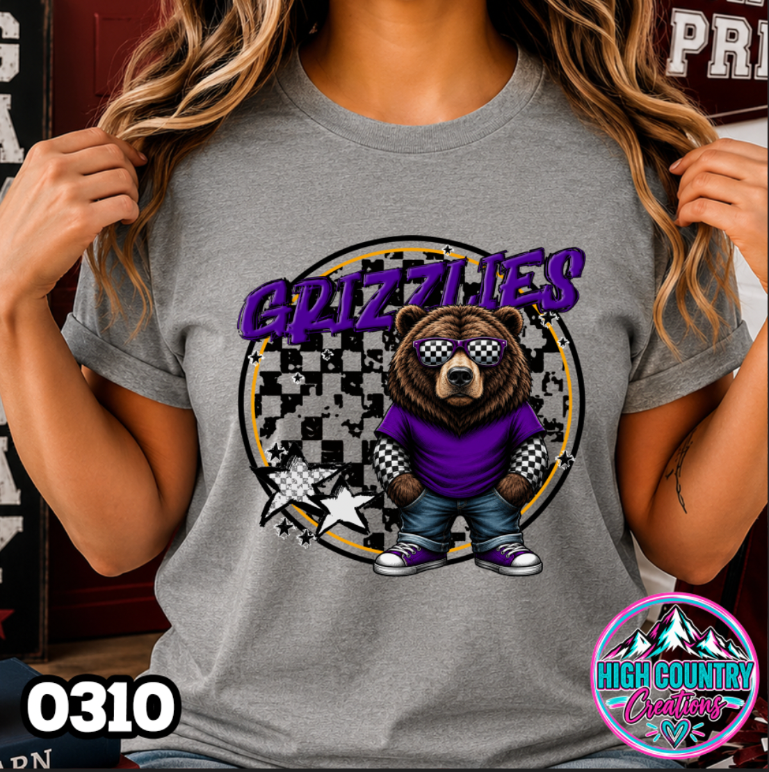 0310 Checkered Kids Mascot Tee
