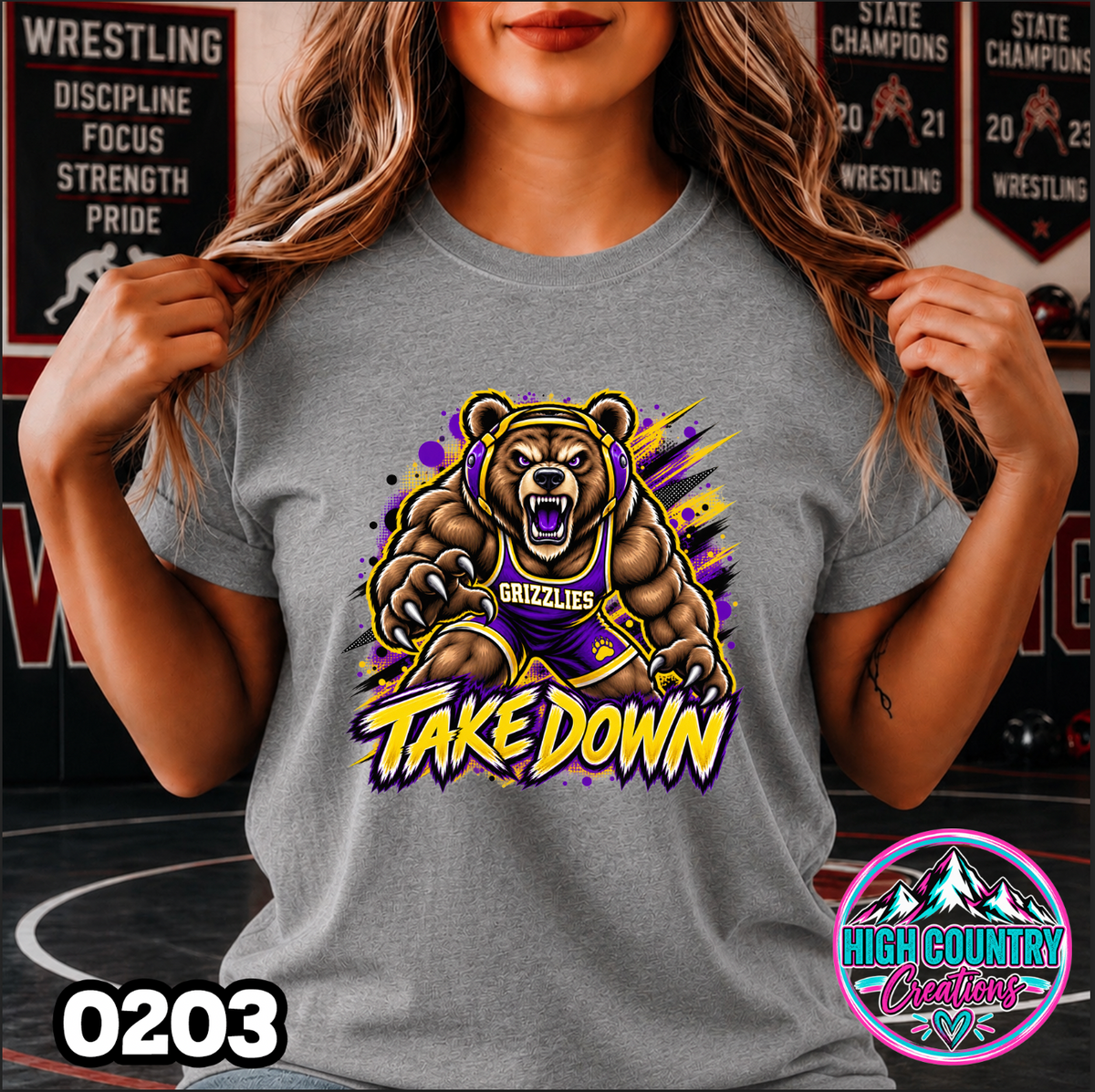 0203 TAKEDOWN AI Wrestling Mascot