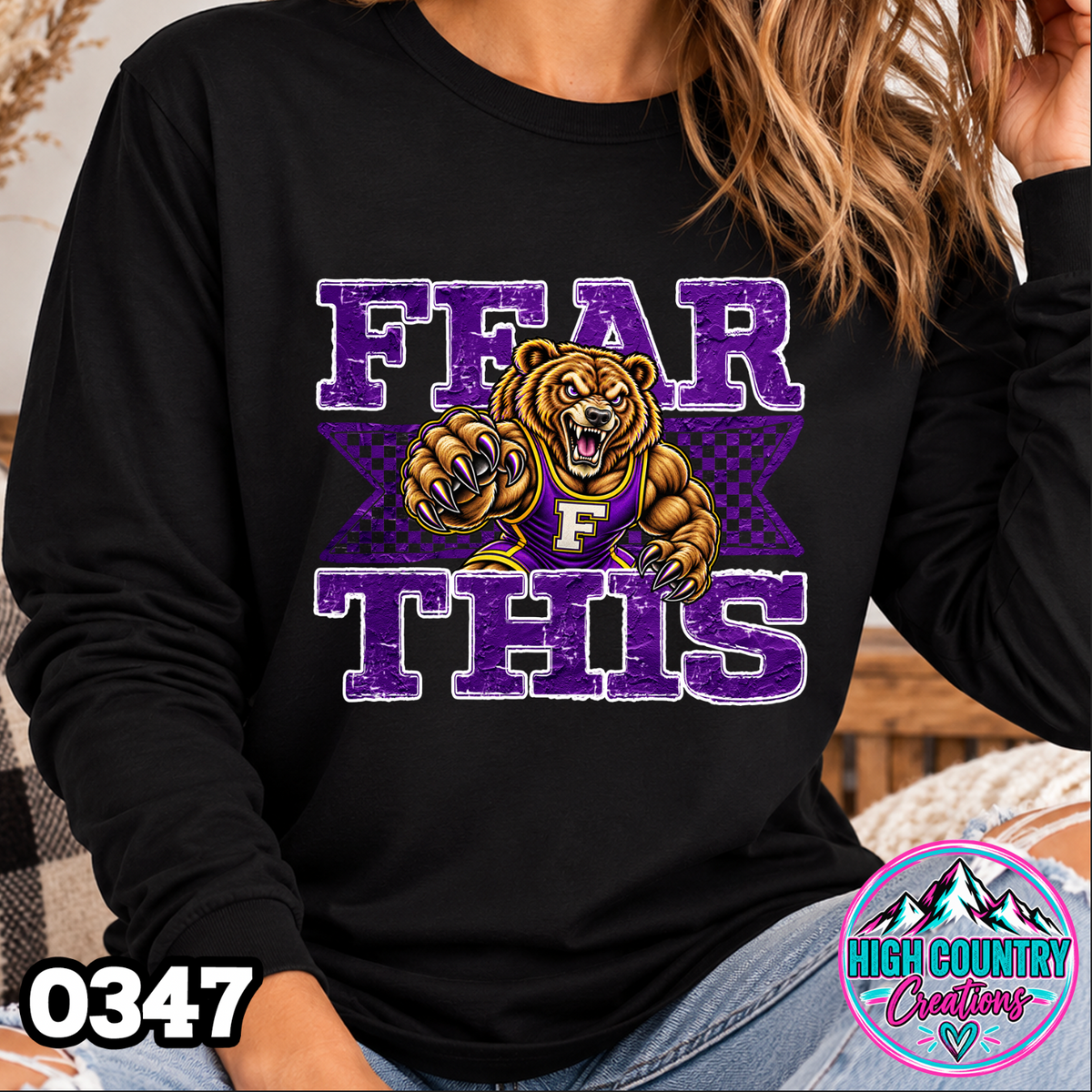 0347 FEAR THIS Wrestling Tee
