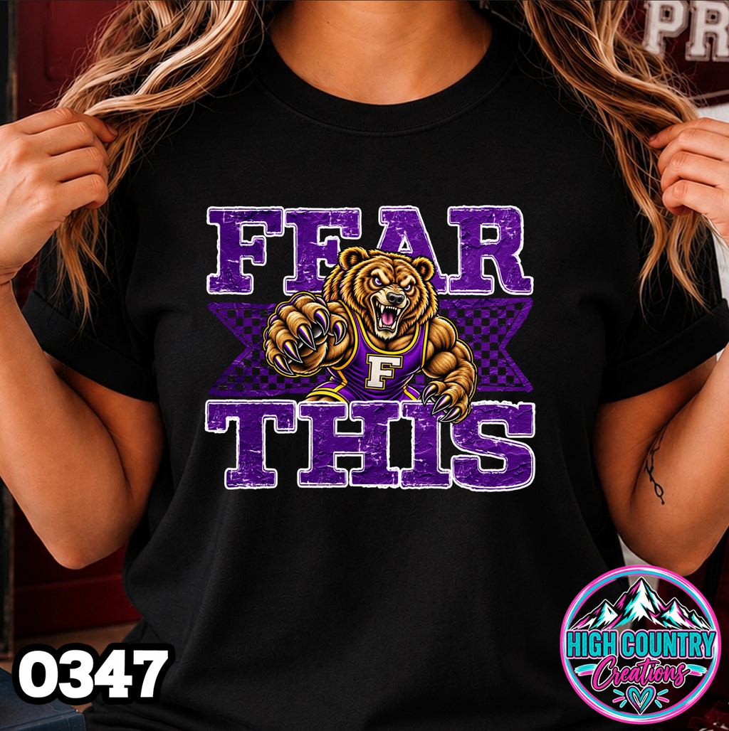 0347 FEAR THIS Wrestling Tee