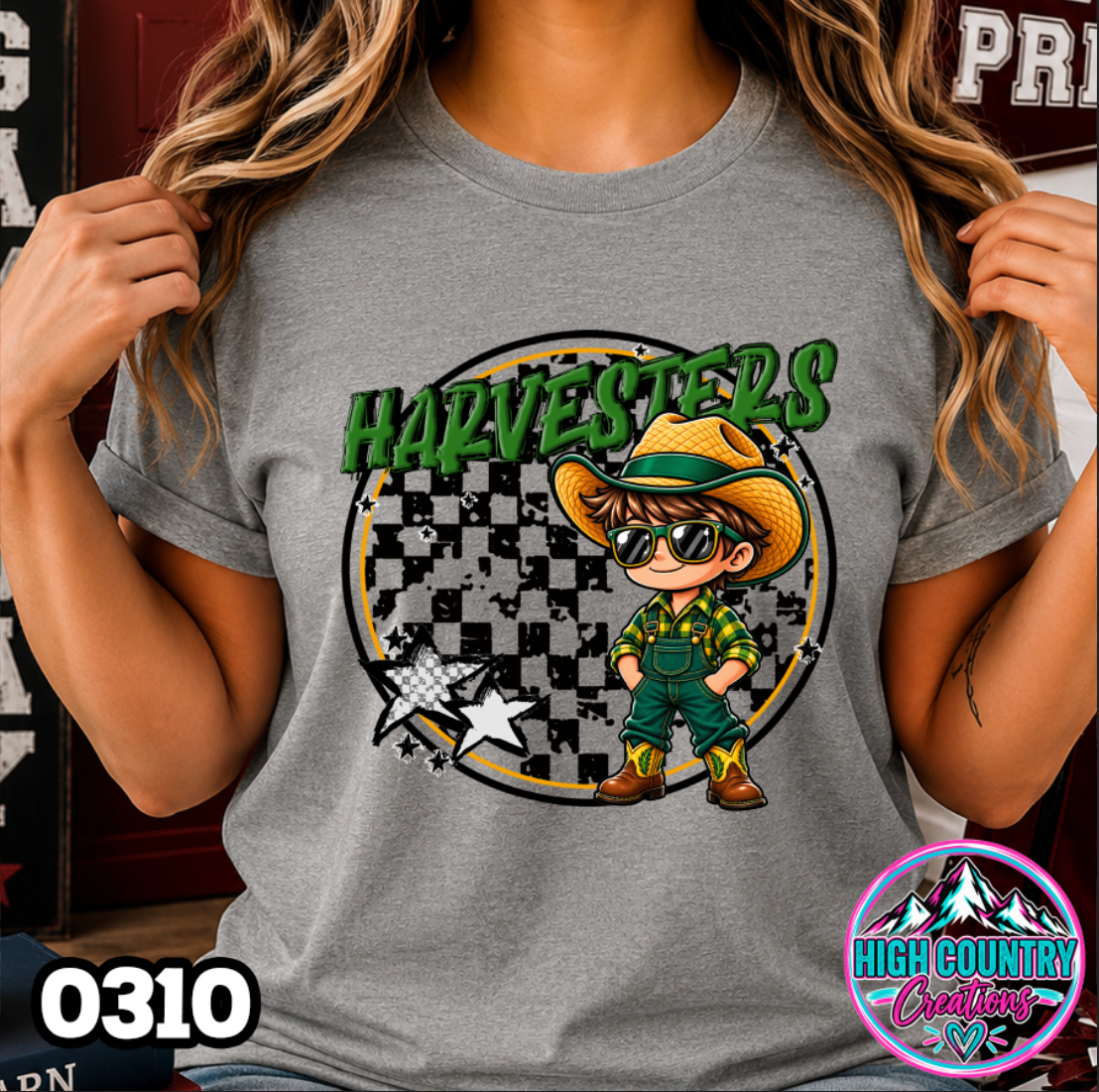 0310 Checkered Kids Mascot Tee