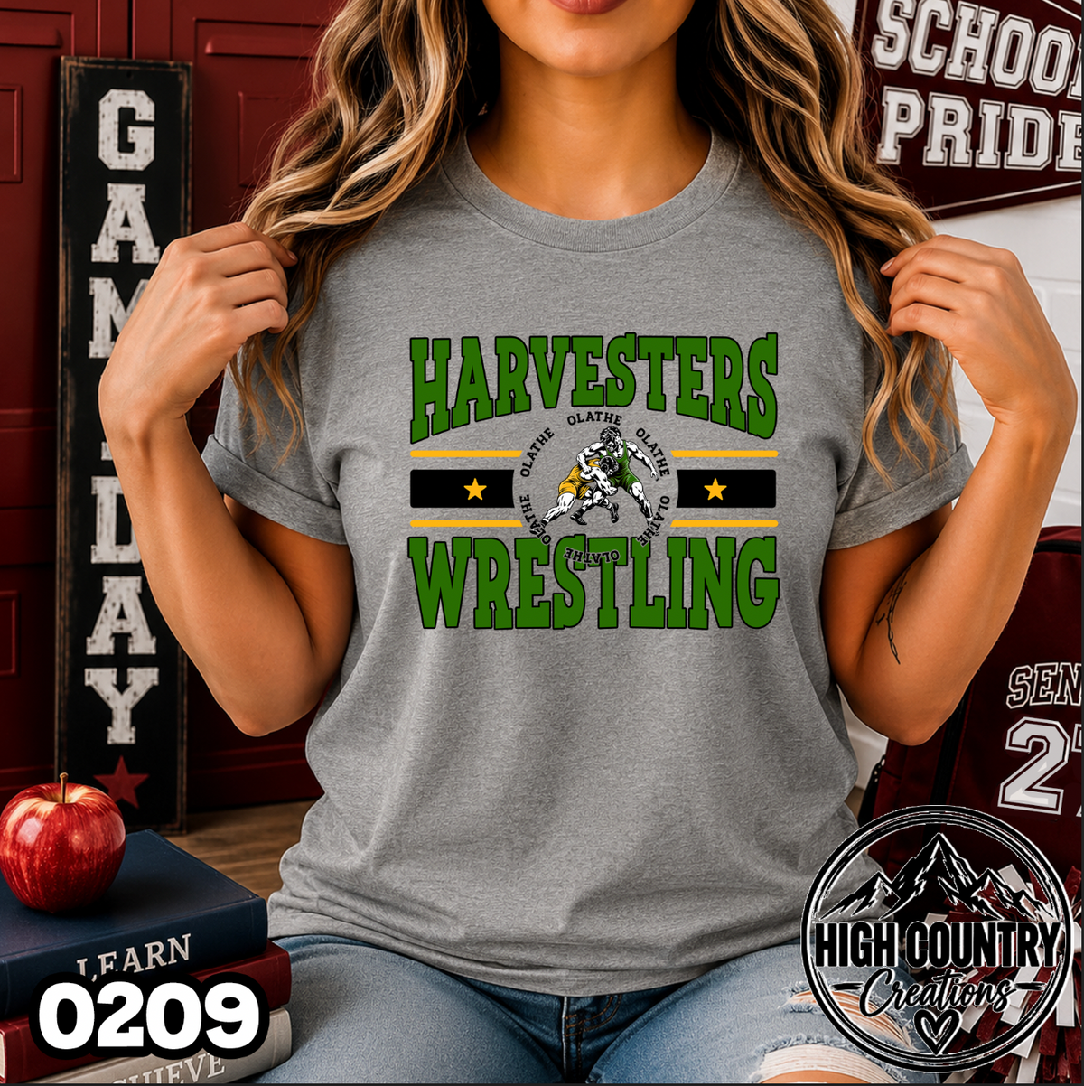 0209 Retro Varsity Wrestling Pride Tee