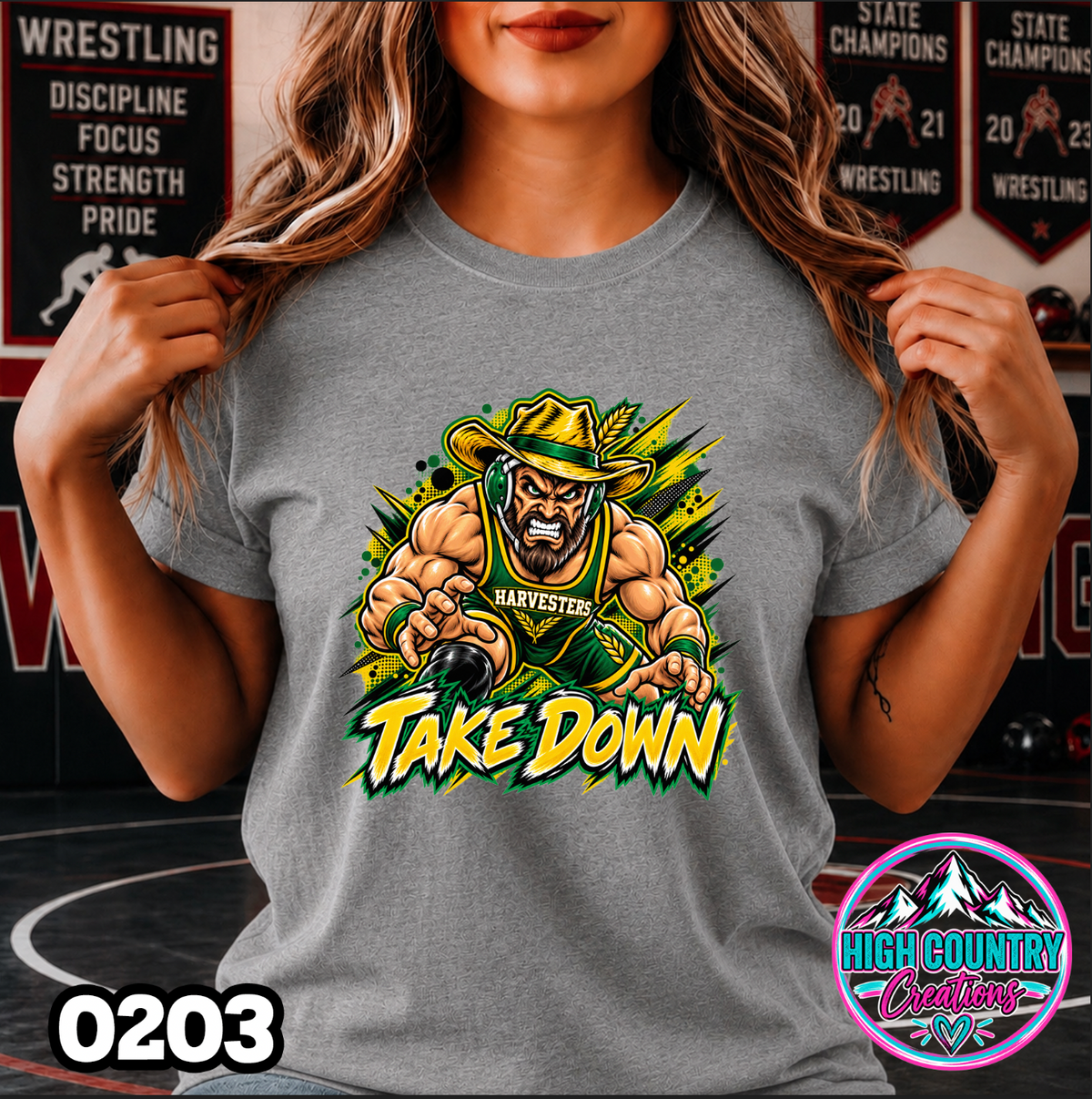 0203 TAKEDOWN AI Wrestling Mascot