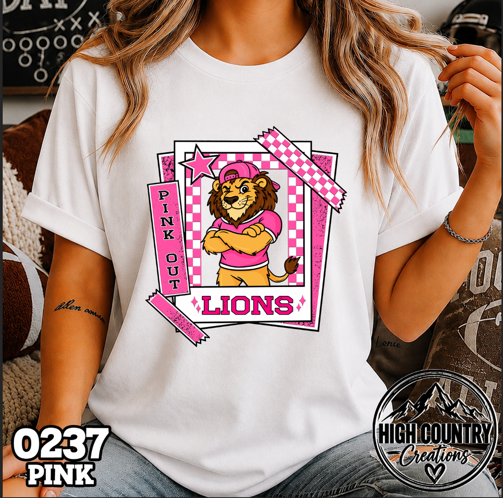 0237 Pink Out Framed Mascot