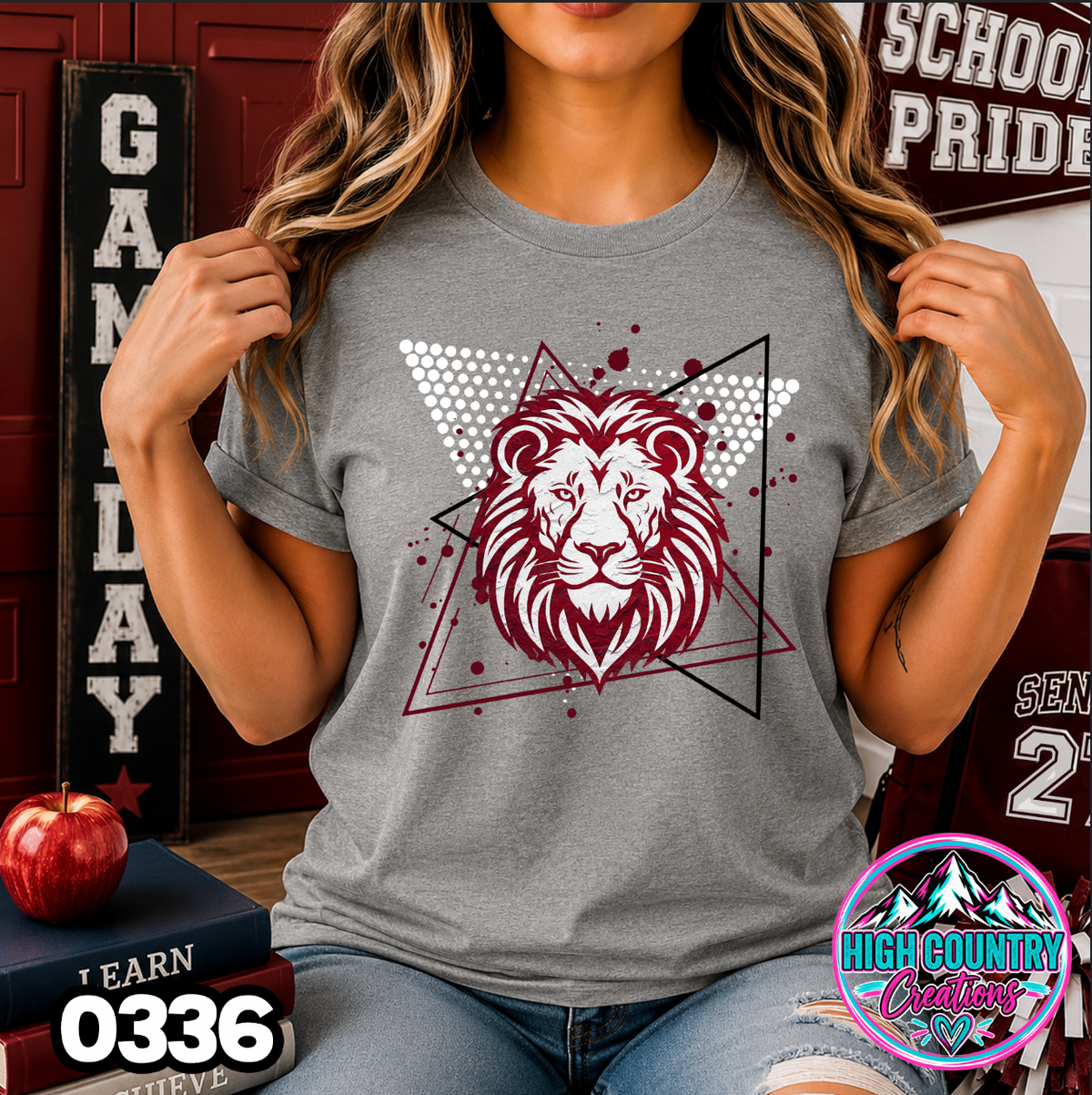 0336 Retro Triangle Mascot Tee