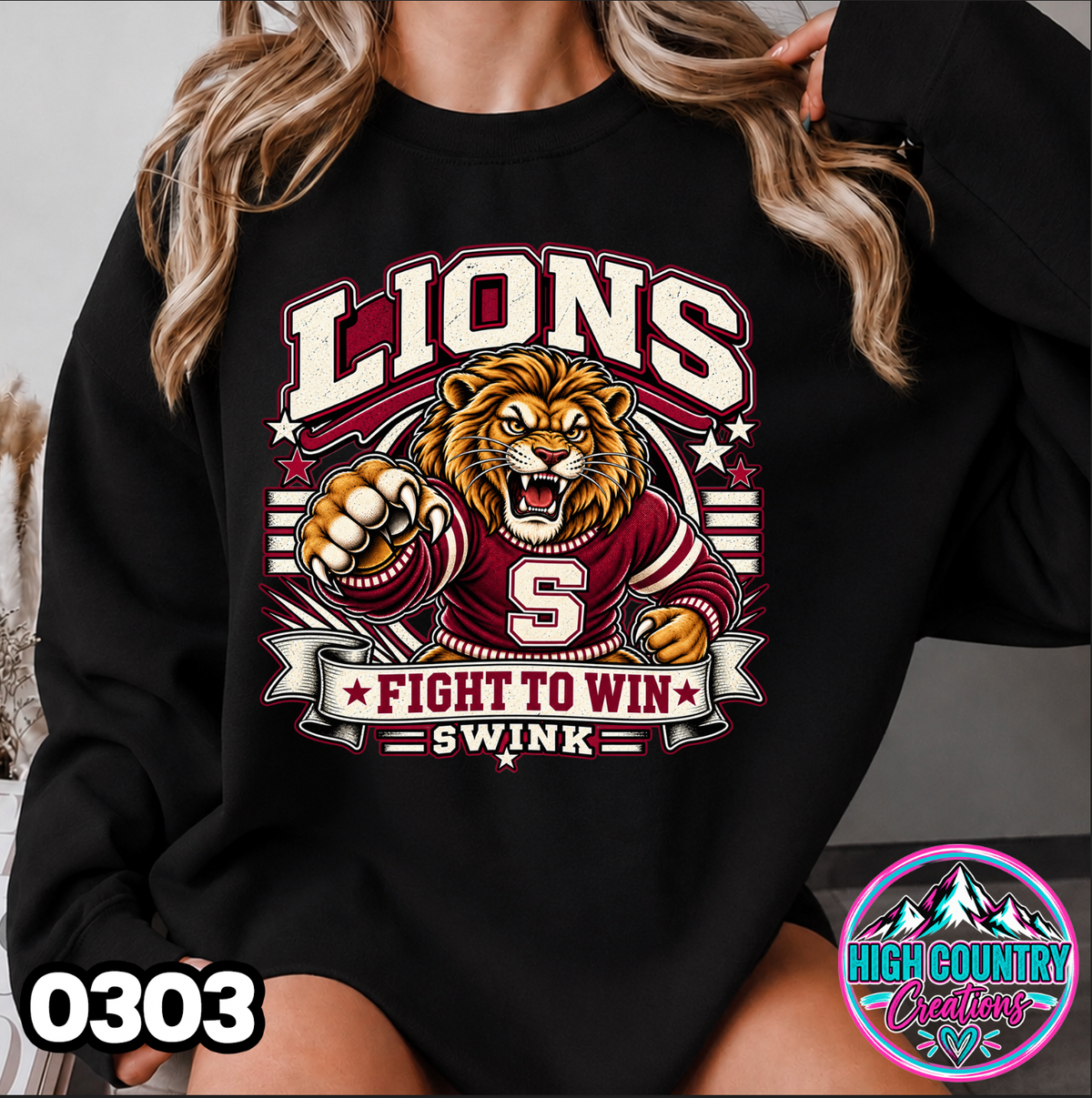 0303 FIGHT TO WIN MASCOT SWEATER