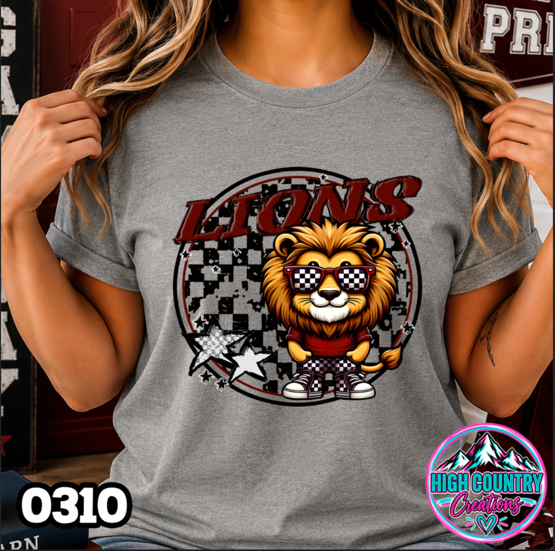 0310 Checkered Kids Mascot Tee