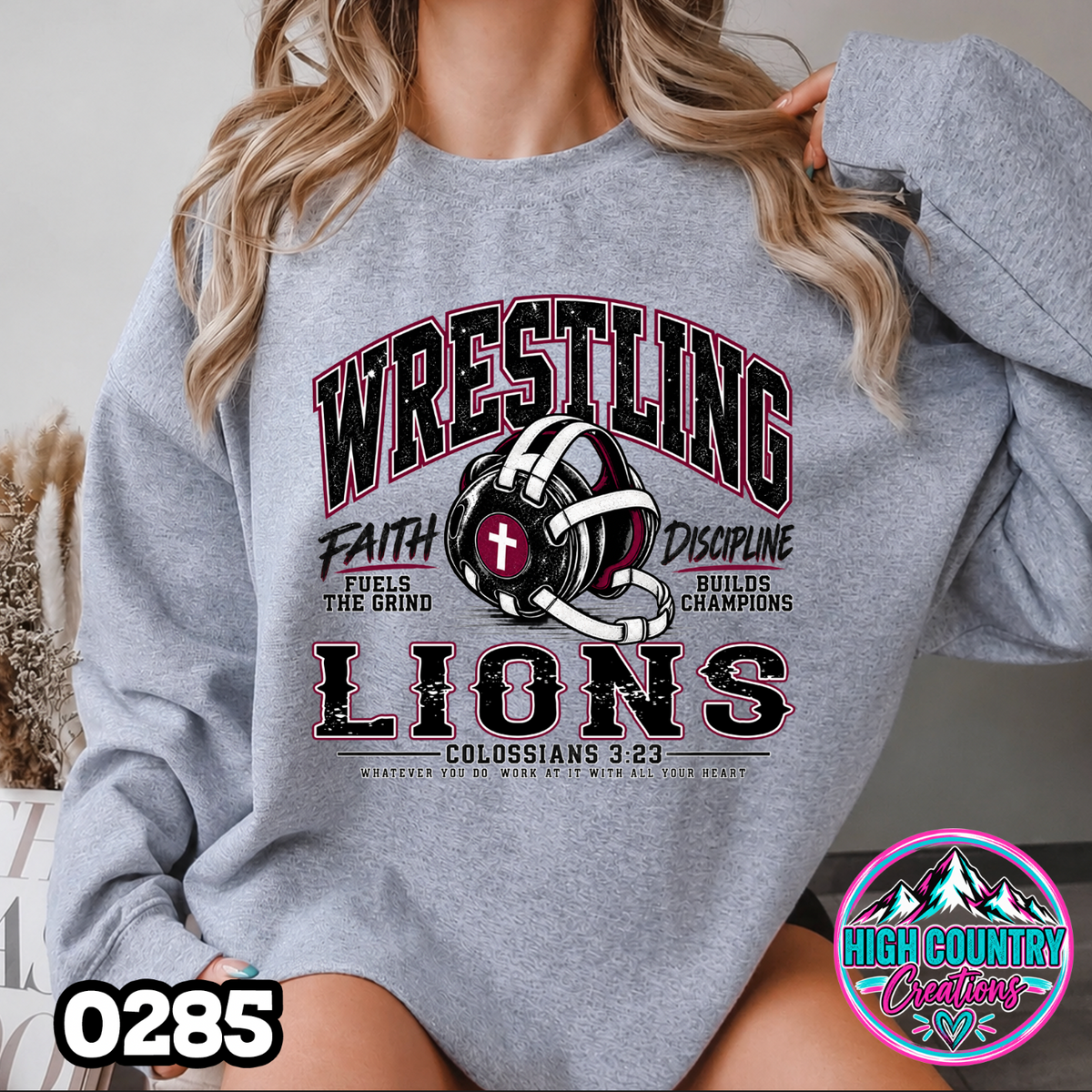 0285 Mascot Wrestling Faith Sweater