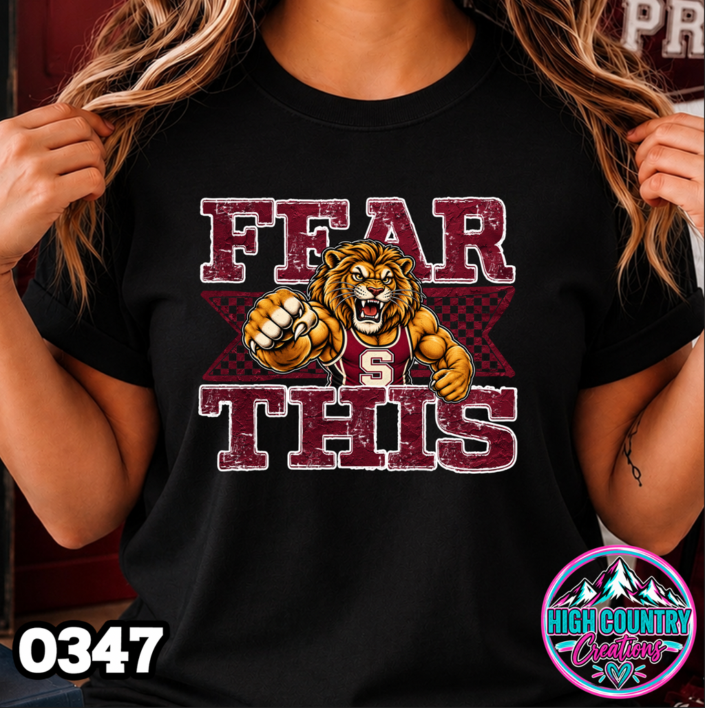 0347 FEAR THIS Wrestling Tee