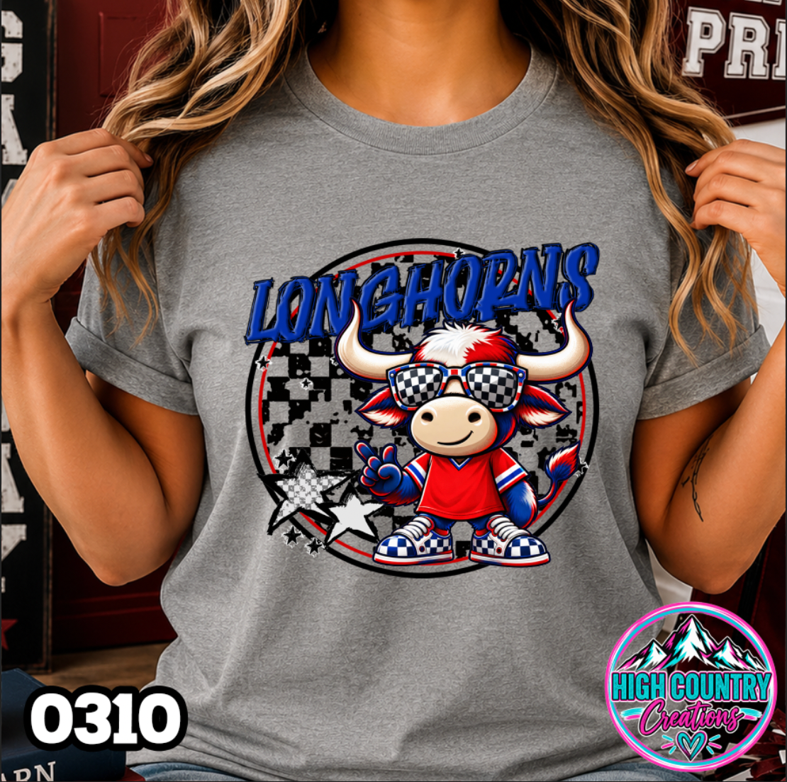0310 Checkered Kids Mascot Tee