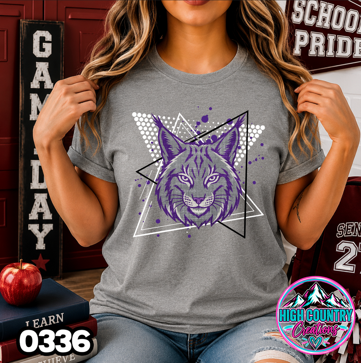 0336 Retro Triangle Mascot Tee