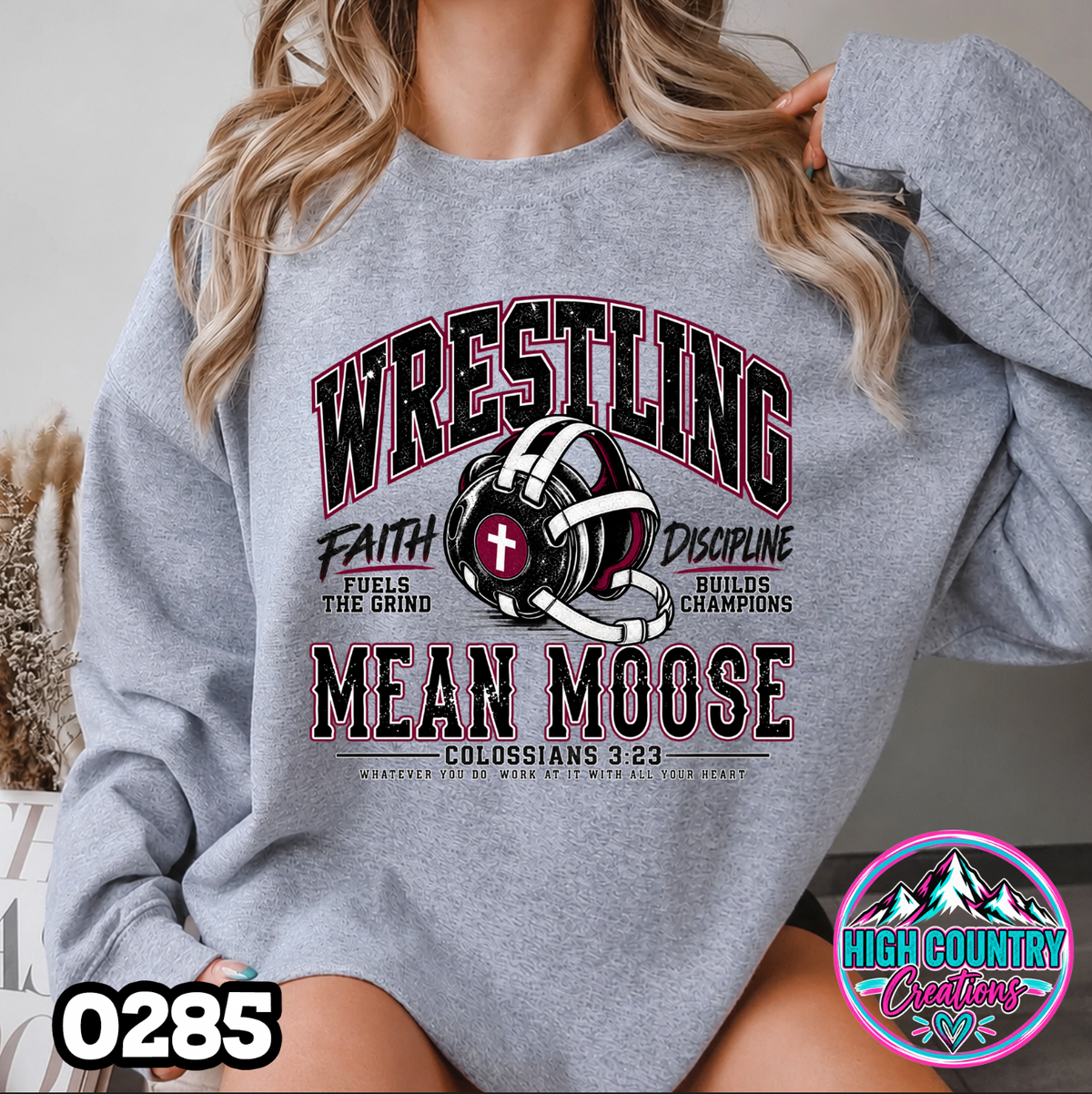 0285 Mascot Wrestling Faith Sweater