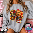 0308 FAUX RIPPED DENIM MASCOT SWEATER