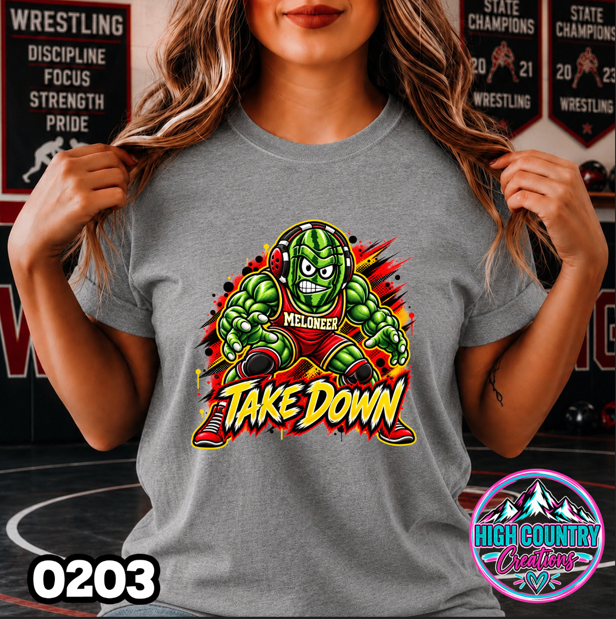0203 TAKEDOWN AI Wrestling Mascot