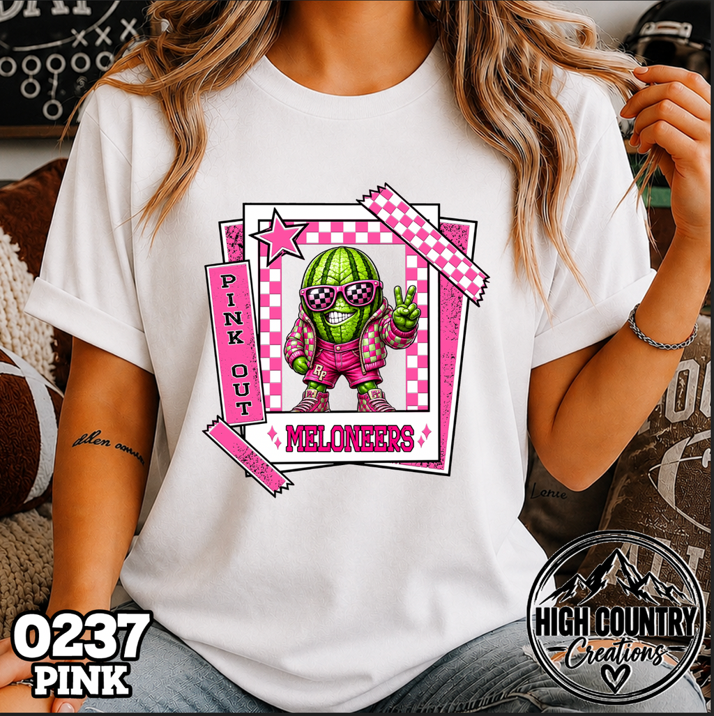 0237 Pink Out Framed Mascot