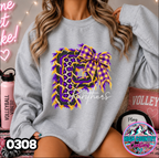 0308 FAUX RIPPED DENIM MASCOT SWEATER